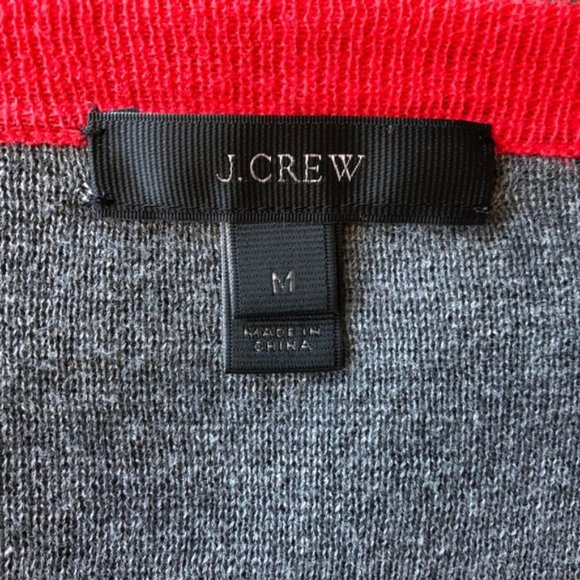 J Crew Gray & Red Knit Sweater Men's Size Medium. - Picture 8 of 8